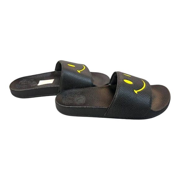 Chinatown Market Smiley Face Slide Sandals Black Size 6 Casual Comfortable Slip- - Picture 7 of 9